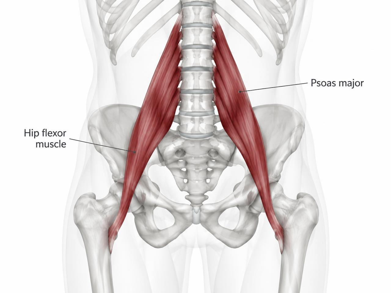 Ilustración anatómica del músculo psoas